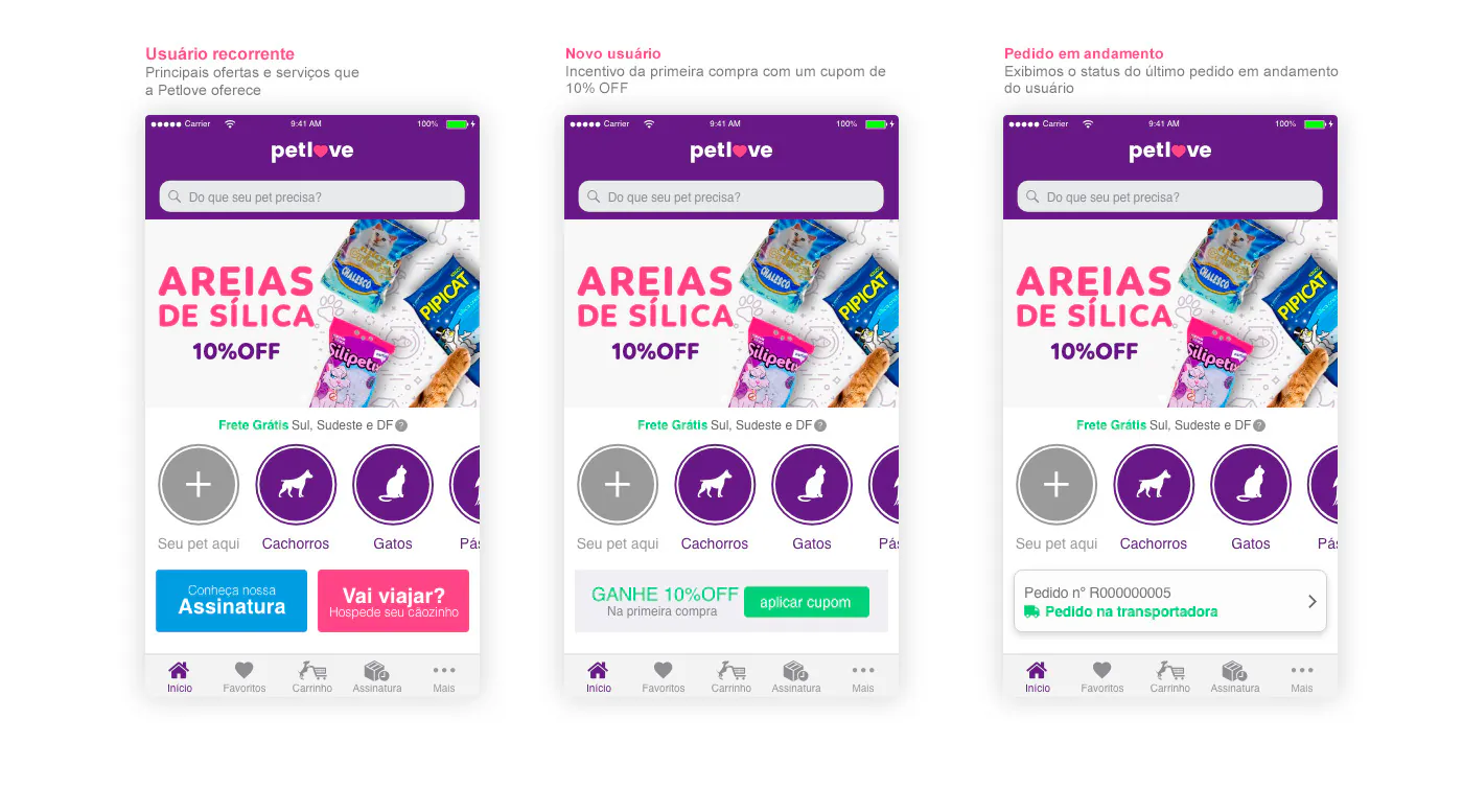 Home do app com assinatura